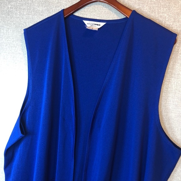 Vintage Exclusively Misook Woman Royal Blue Knit Vest - Picture 6 of 6